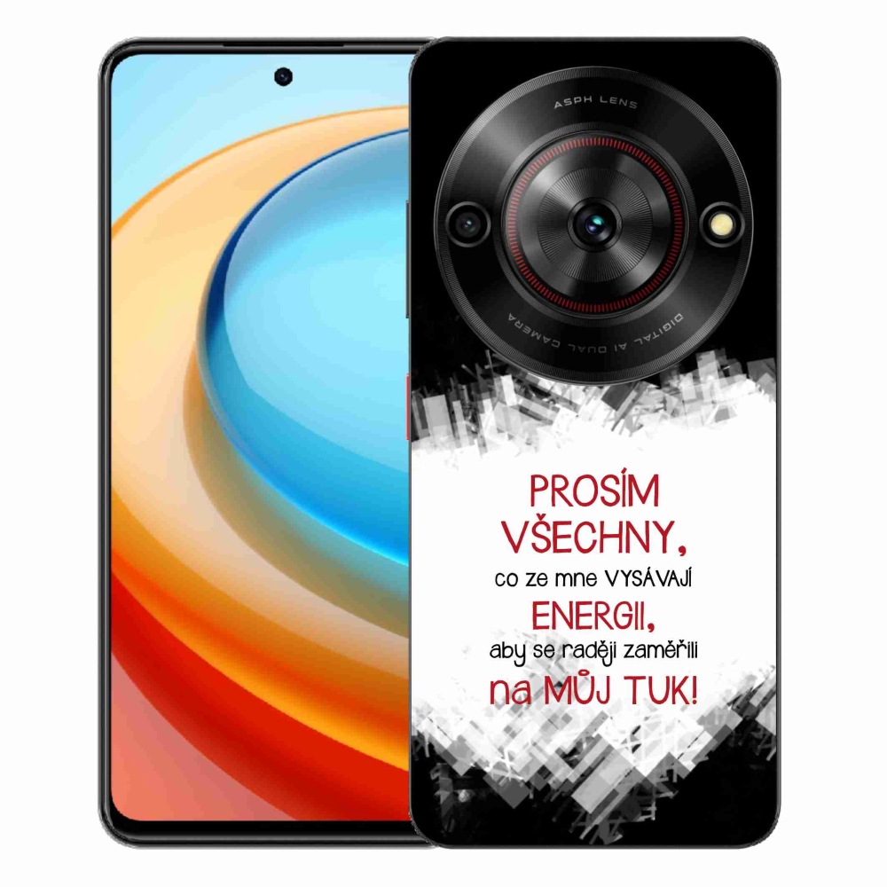 ZTE Blade A75 zselés borító mmCase - vicces szöveg 1 piros