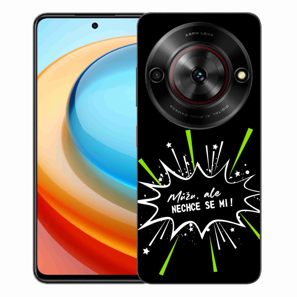 ZTE Blade A75 zselés borító mmCase - vicces szöveg 11 fekete háttér