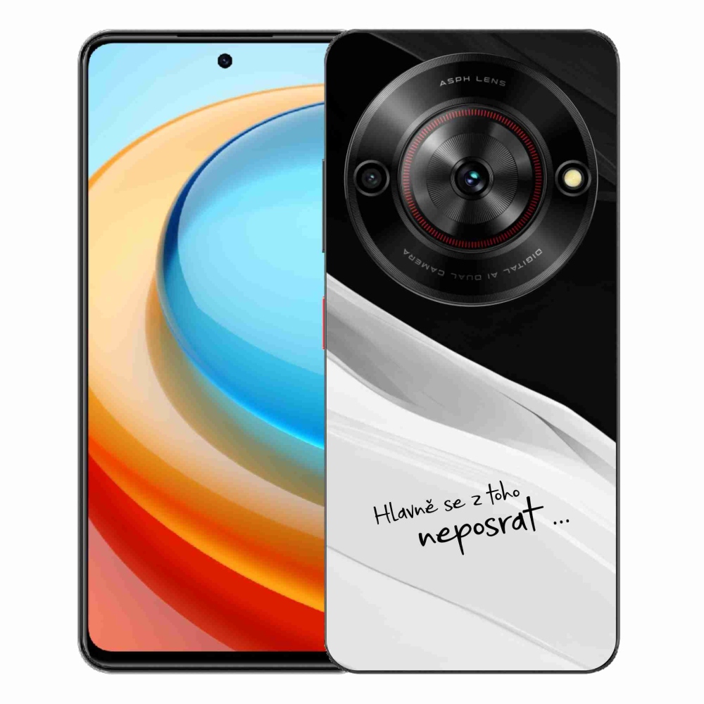 ZTE Blade A75 zselés borító mmCase - vicces szöveg 13 fehér és fekete háttérrel