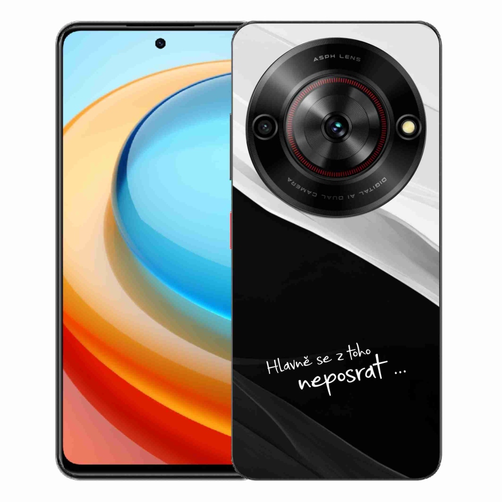 ZTE Blade A75 zselés borító mmCase - vicces szöveg 13 fekete és fehér háttérrel
