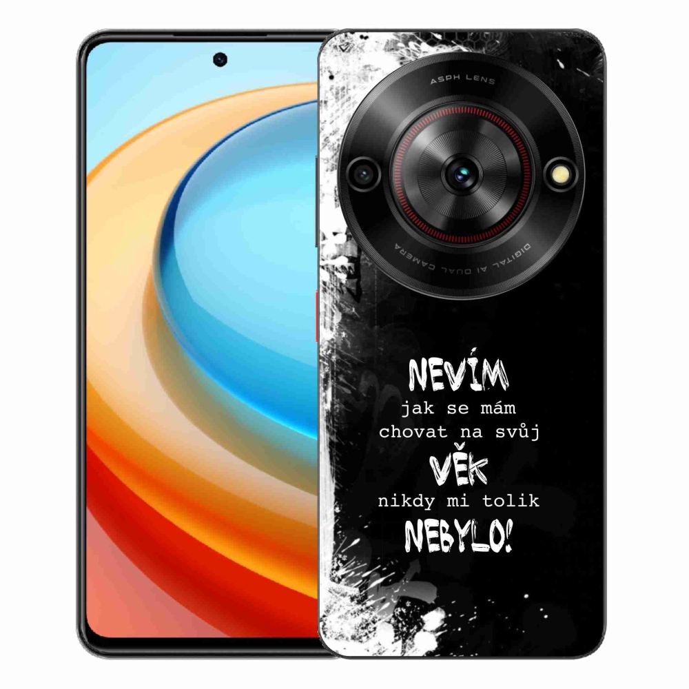 ZTE Blade A75 zselés borító mmCase - vicces szöveg 14 fekete háttér