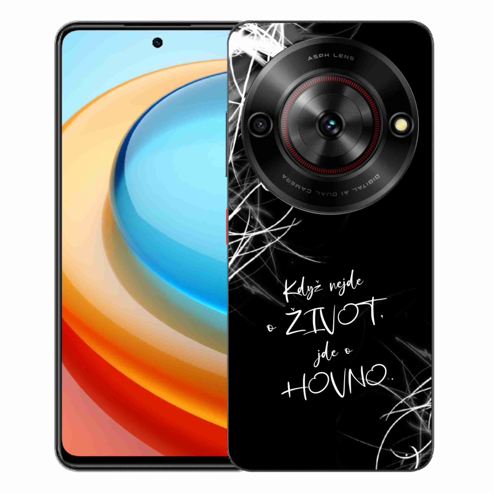 ZTE Blade A75 zselés borító mmCase - vicces szöveg 16 fekete háttér