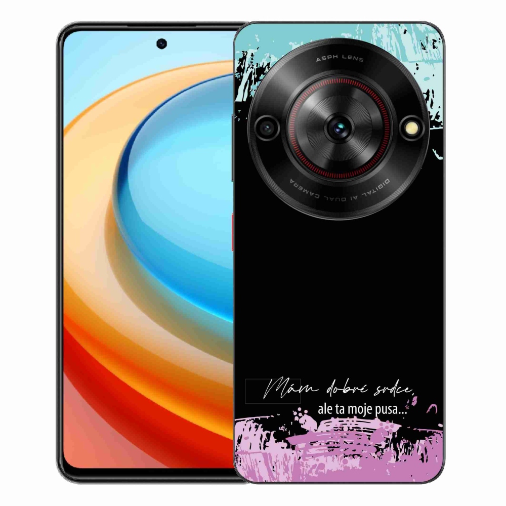 ZTE Blade A75 zselés borító mmCase - vicces szöveg 3 fekete háttérrel