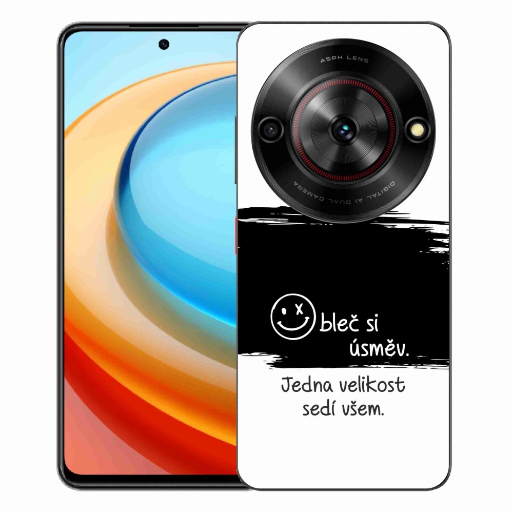 ZTE Blade A75 zselés borító mmCase - vicces szöveg 8 fekete és fehér háttérrel