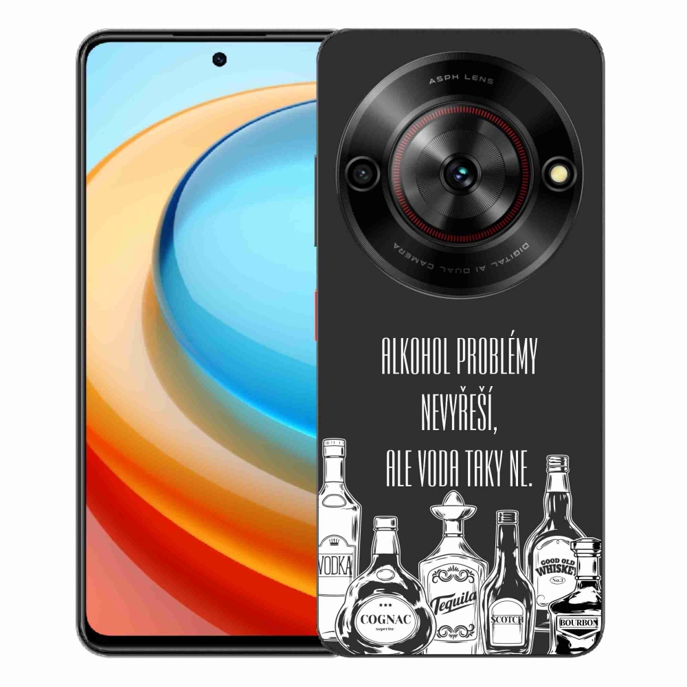 ZTE Blade A75 zselés borító mmCase - vicces szöveg fekete háttérrel