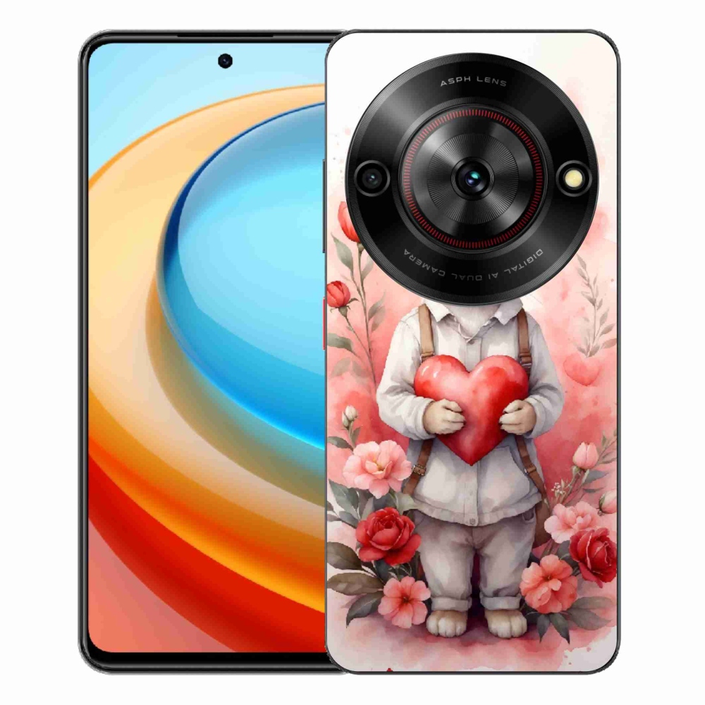ZTE Blade A75 zselés tok mmCase - nyúl szívvel