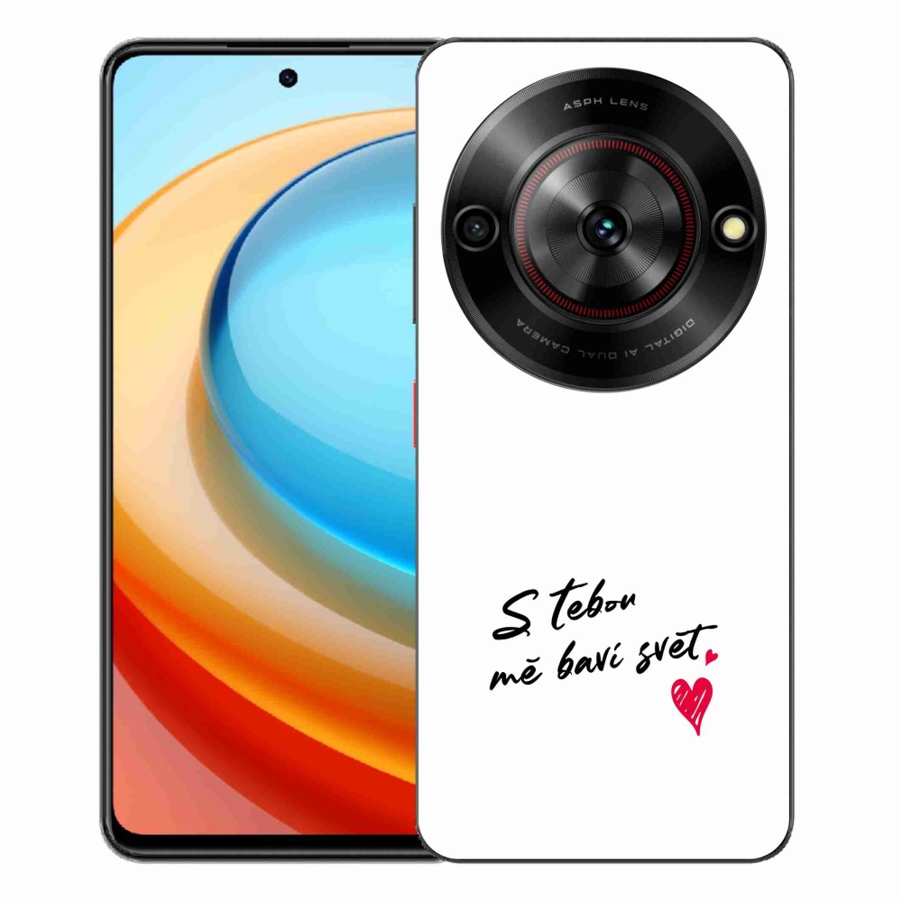 ZTE Blade A75 zselés borító mmCase - szerelmes szöveg 1 fehér háttér