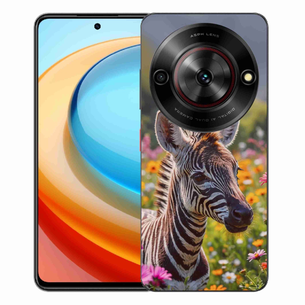 ZTE Blade A75 zselés tok mmCase - zebra a réten