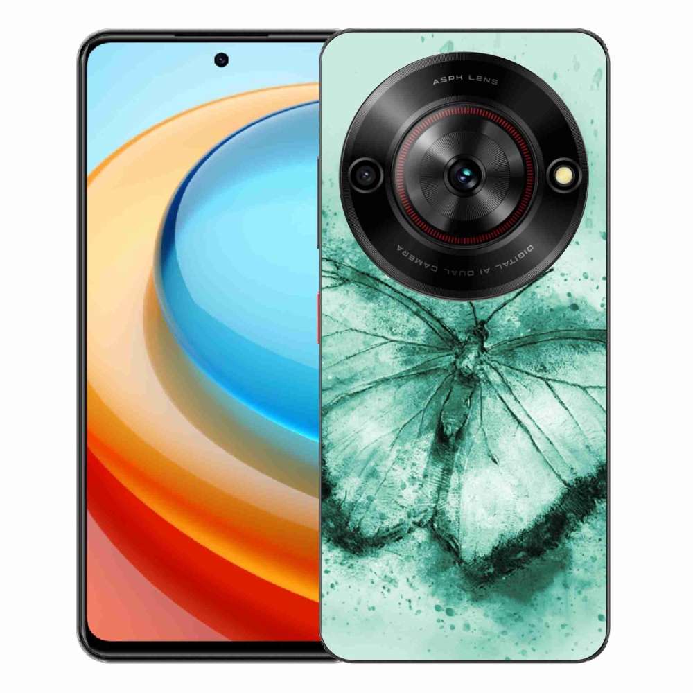 ZTE Blade A75 zselés tok mmCase - zöld pillangó