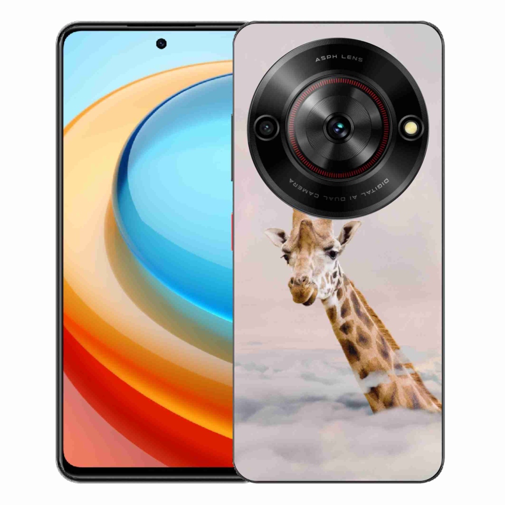 ZTE Blade A75 zselés borító mmCase - zsiráf a felhőkben