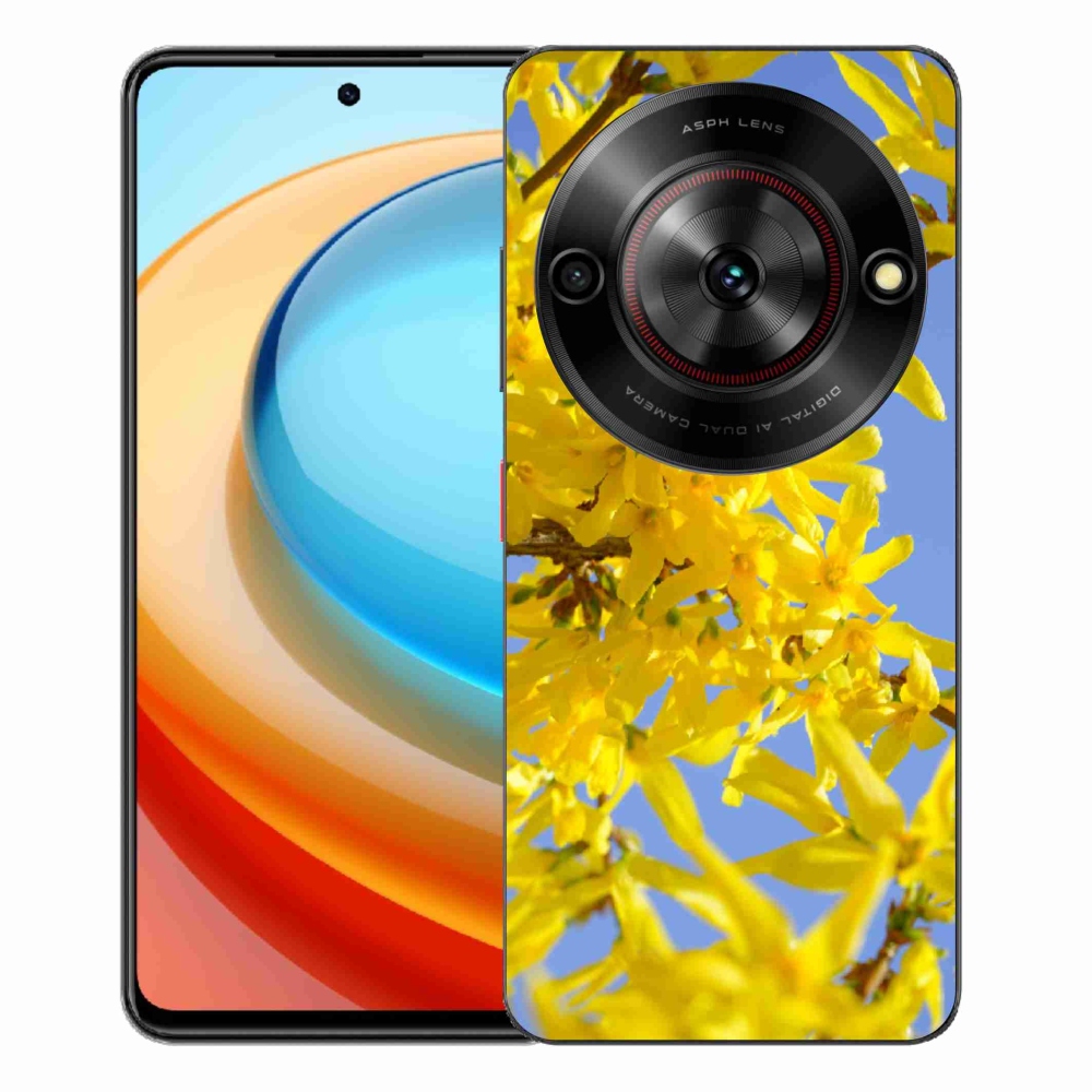 ZTE Blade A75 zselés tok mmCase - sárga virágok