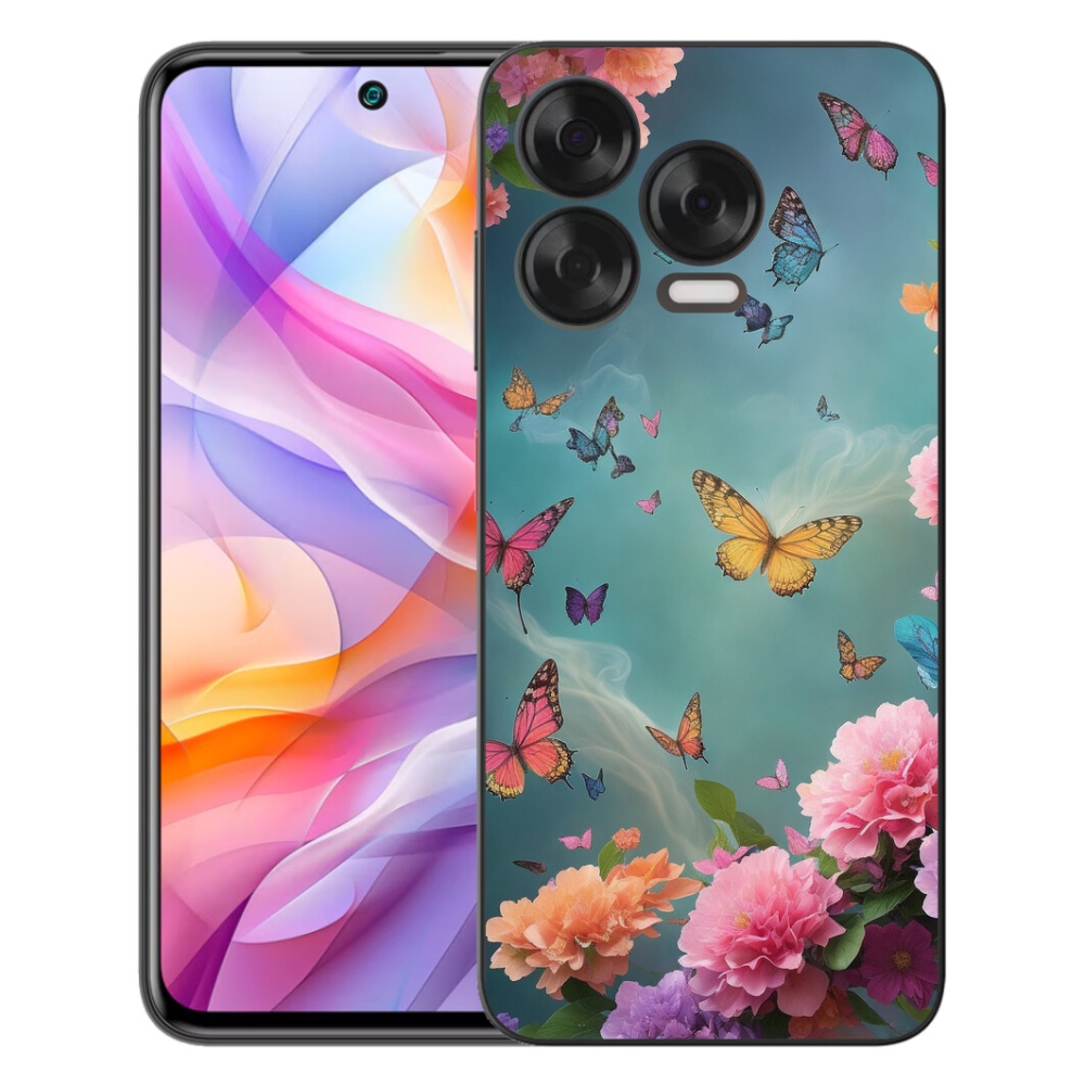 mmCase gél tok a ZTE Blade V70 Vita készülékhez – színes virágok és pillangók