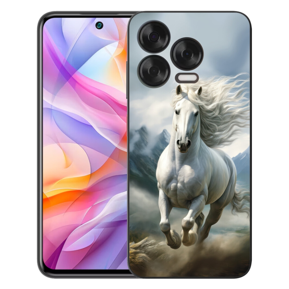 mmCase gél tok a ZTE Blade V70 Vita készülékhez – „Futó fehér ló 3”