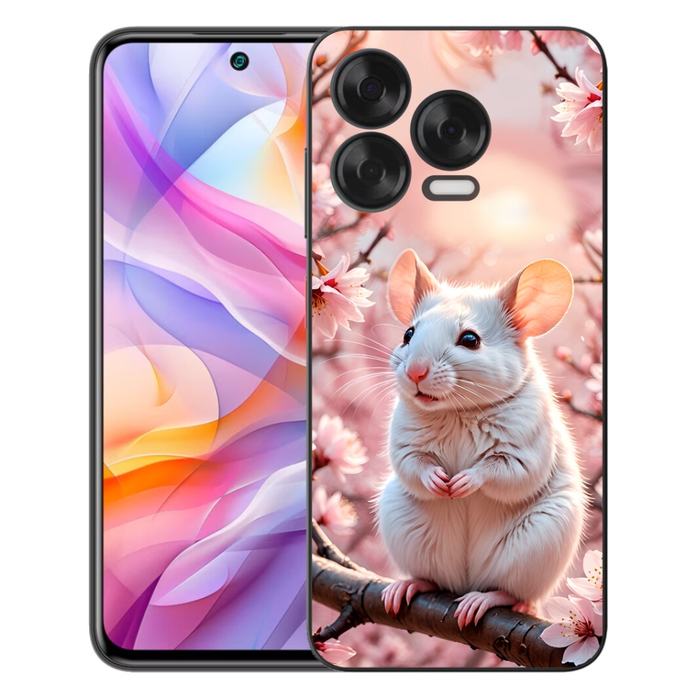 mmCase géltok a ZTE Blade V70 Vita készülékhez – fehér egér egy ágon