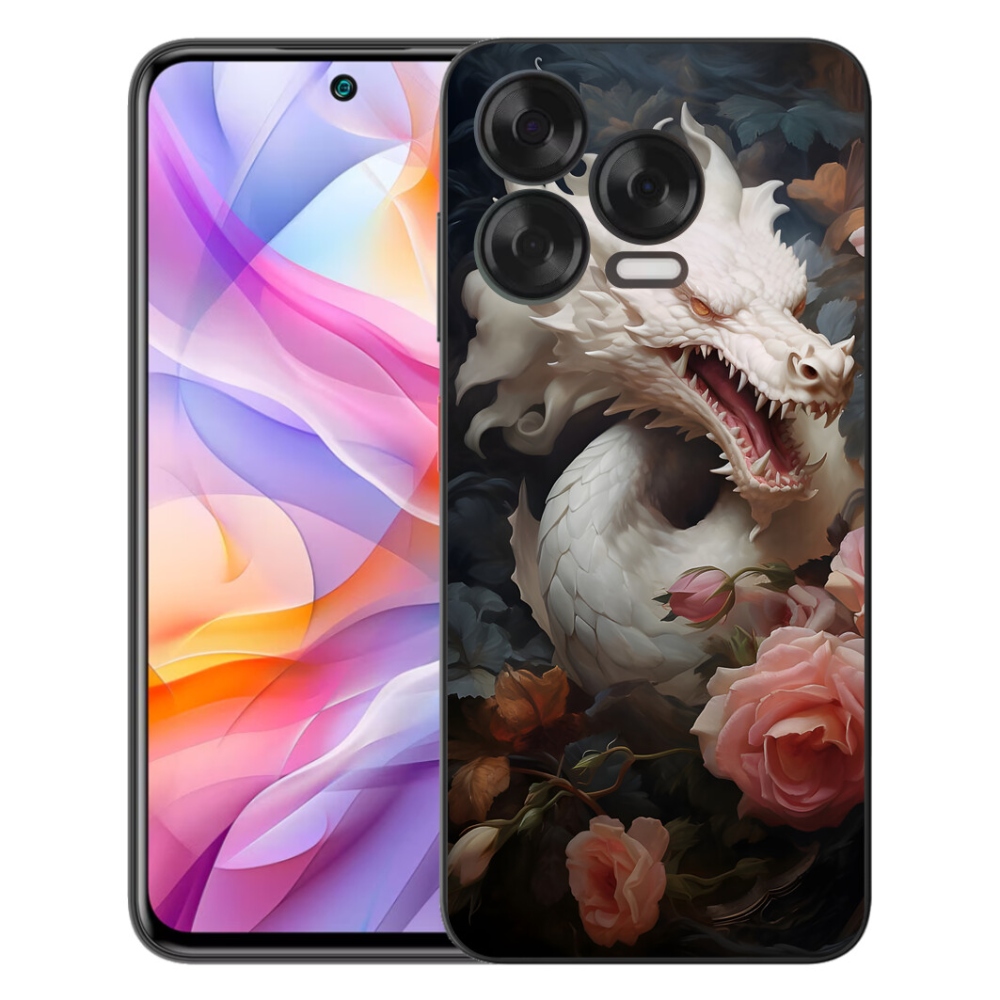 mmCase gél tok a ZTE Blade V70 Vita készülékhez – fehér sárkány