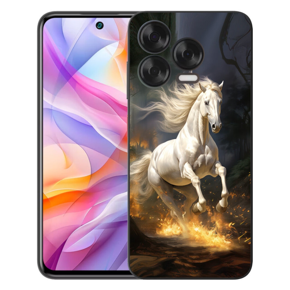 mmCase gélhuzat a ZTE Blade V70 Vita készülékhez – fehér ló 2