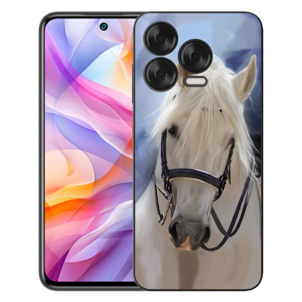 mmCase gélhuzat a ZTE Blade V70 Vita készülékhez – fehér ló