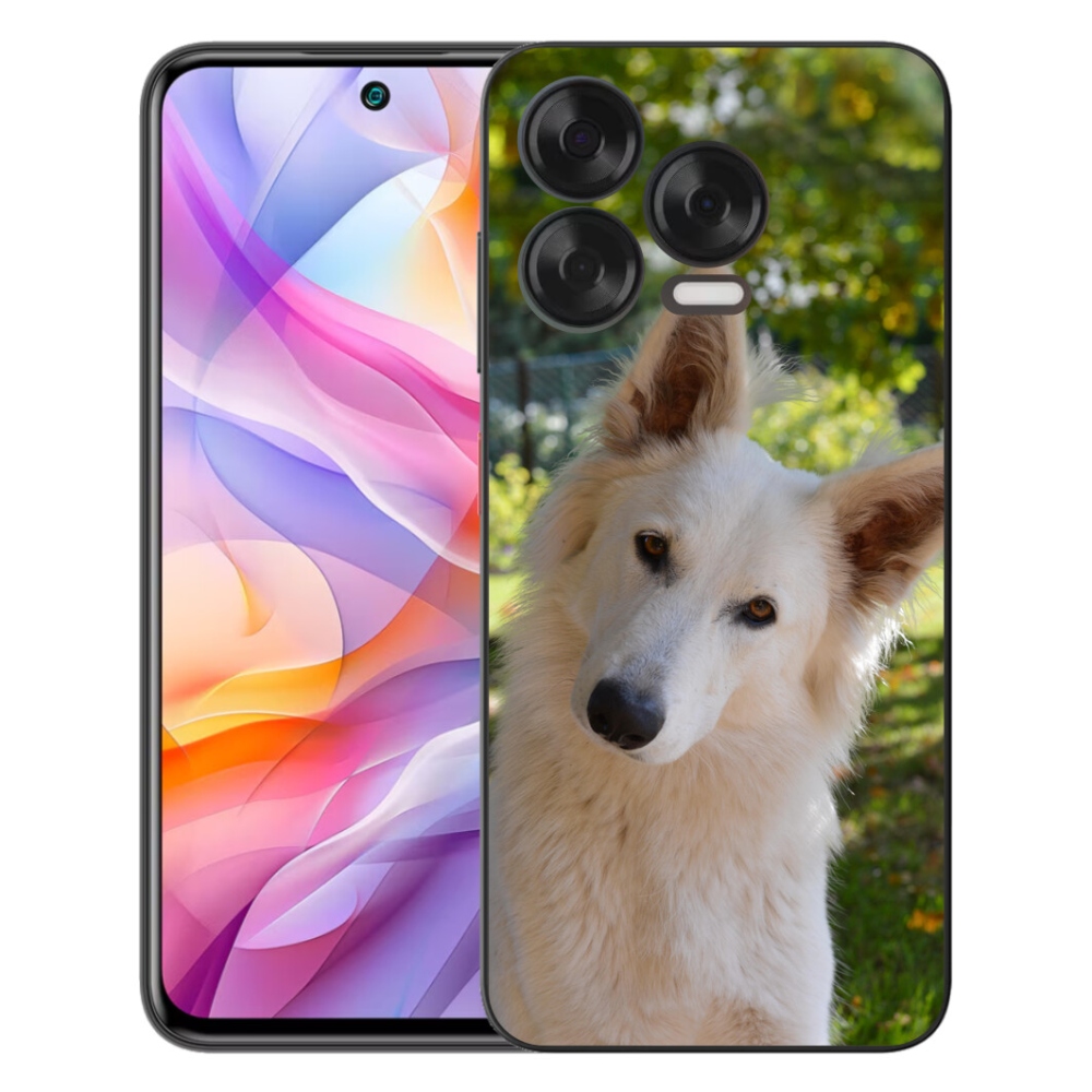mmCase gél tok a ZTE Blade V70 Vita készülékhez – fehér svájci juhászkutya 1