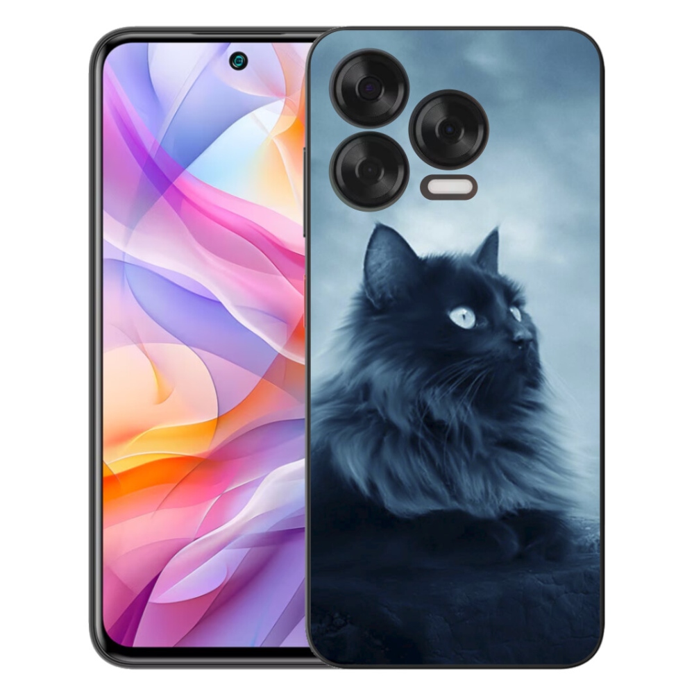 mmCase gél tok a ZTE Blade V70 Vita készülékhez – fekete macska 1