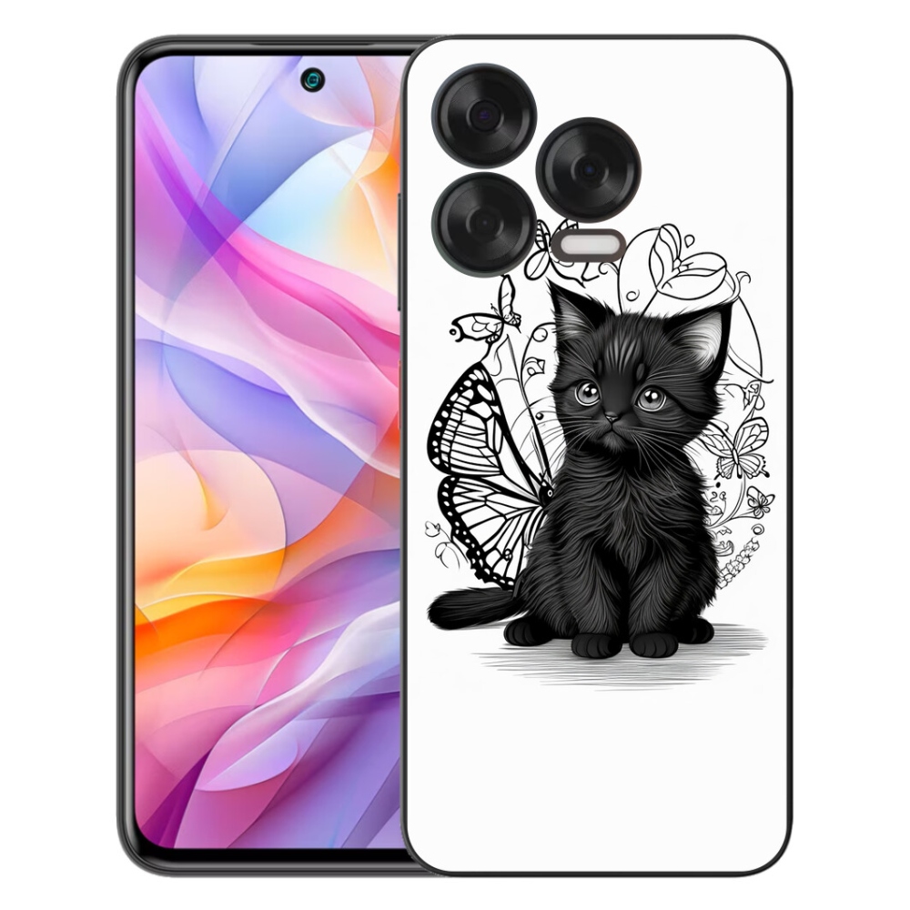 mmCase gél tok a ZTE Blade V70 Vita-hoz – fekete cica