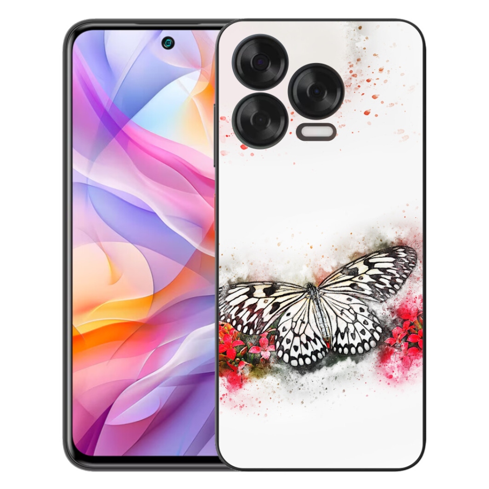 mmCase gél tok a ZTE Blade V70 Vita készülékhez – fekete-fehér pillangó