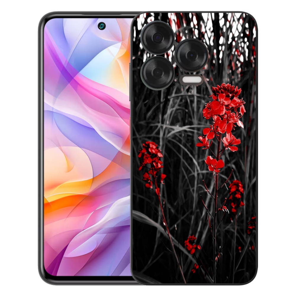mmCase gélhuzat a ZTE Blade V70 Vita készülékhez – vörös növény