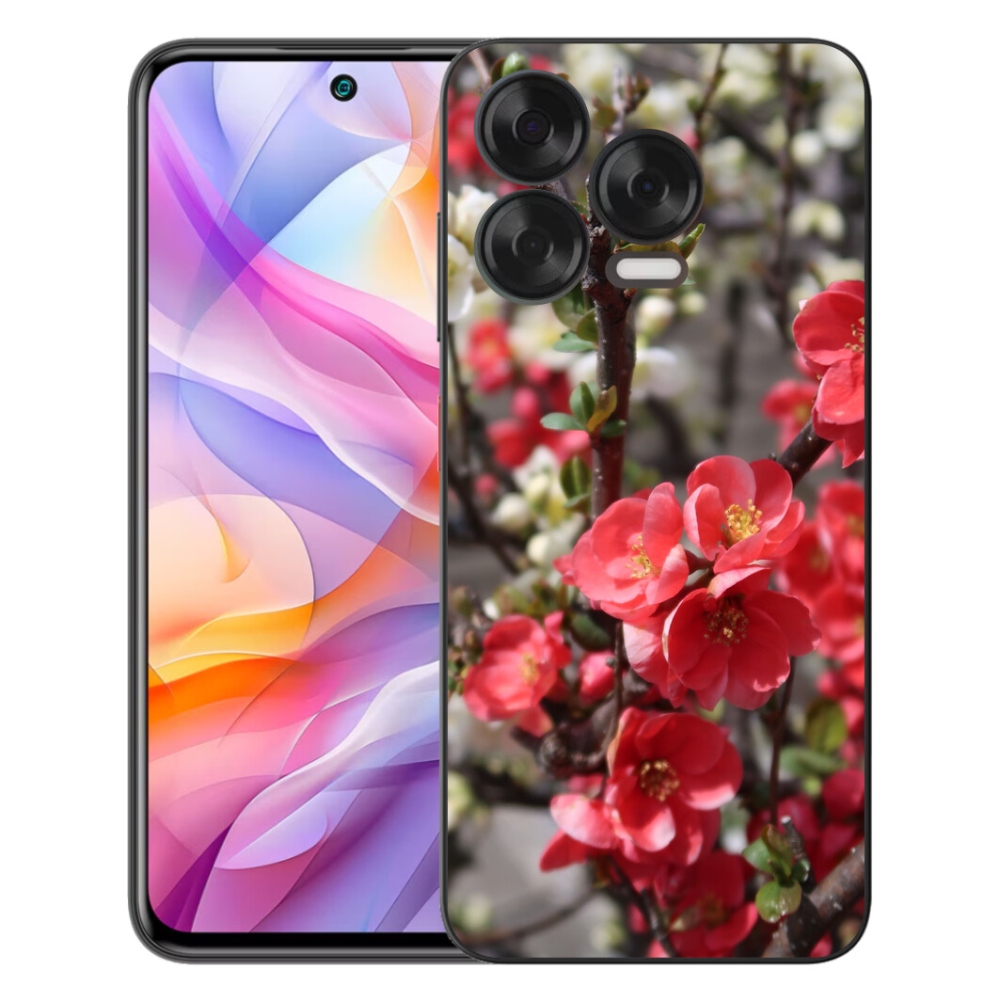 mmCase gél tok a ZTE Blade V70 Vita készülékhez – piros virágok