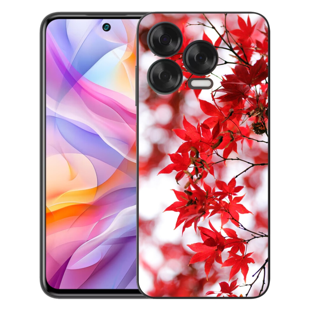 mmCase gélhuzat a ZTE Blade V70 Vita készülékhez – vörös levelek