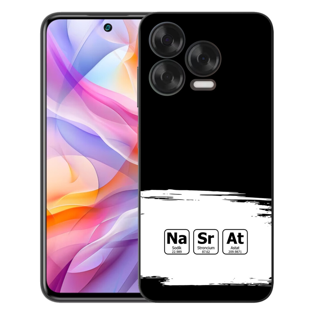 mmCase géltok a ZTE Blade V70 Vita-hoz – kémiai elemek fehér-fekete háttérrel