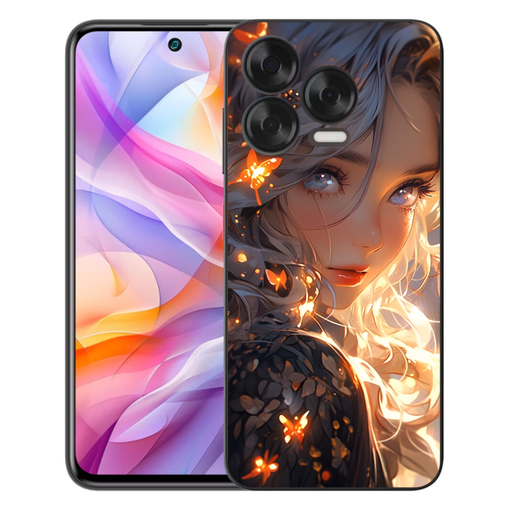 mmCase gél tok a ZTE Blade V70 Vita-hoz – lány és pillangók
