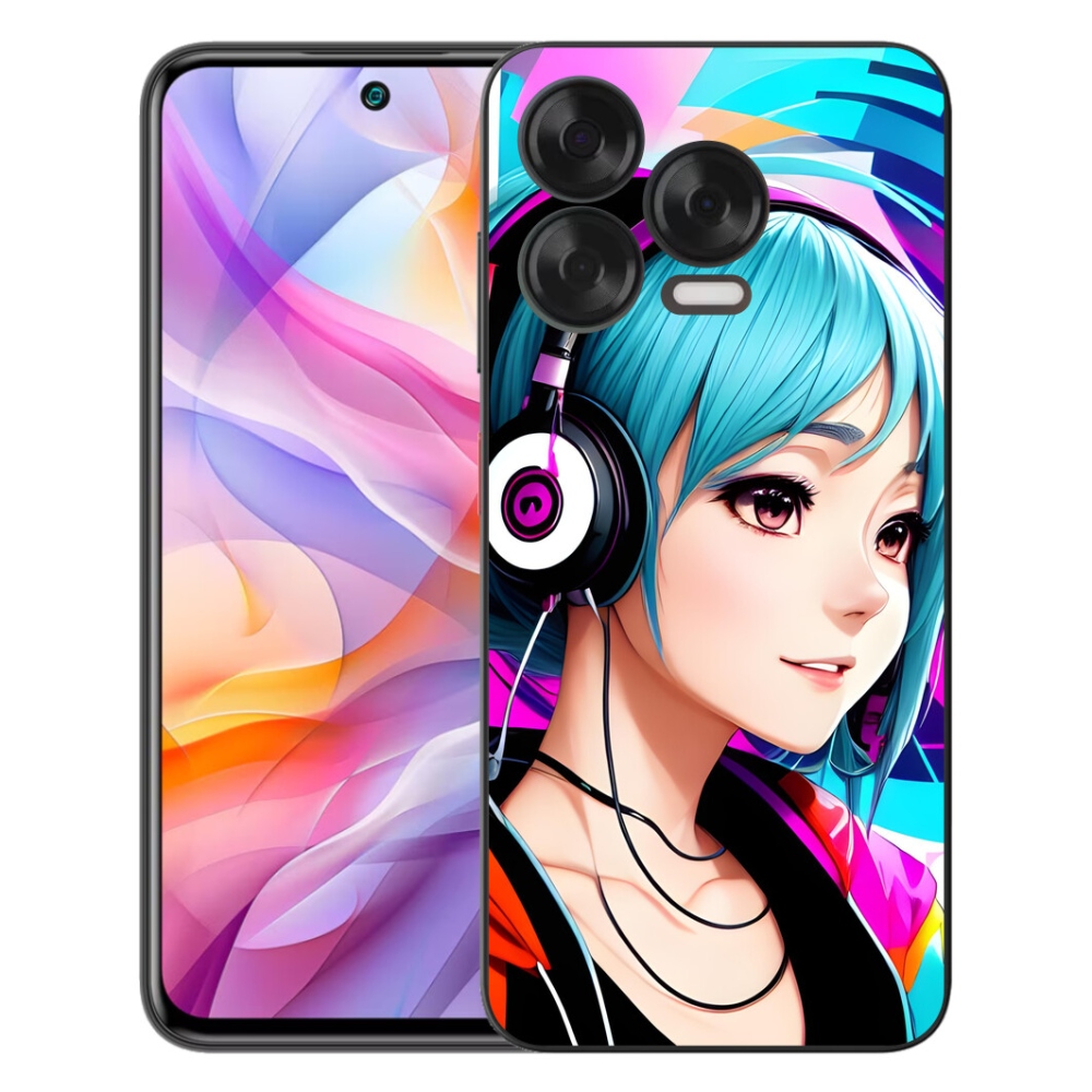 mmCase gél tok a ZTE Blade V70 Vita készülékhez – lány fülhallgatóval