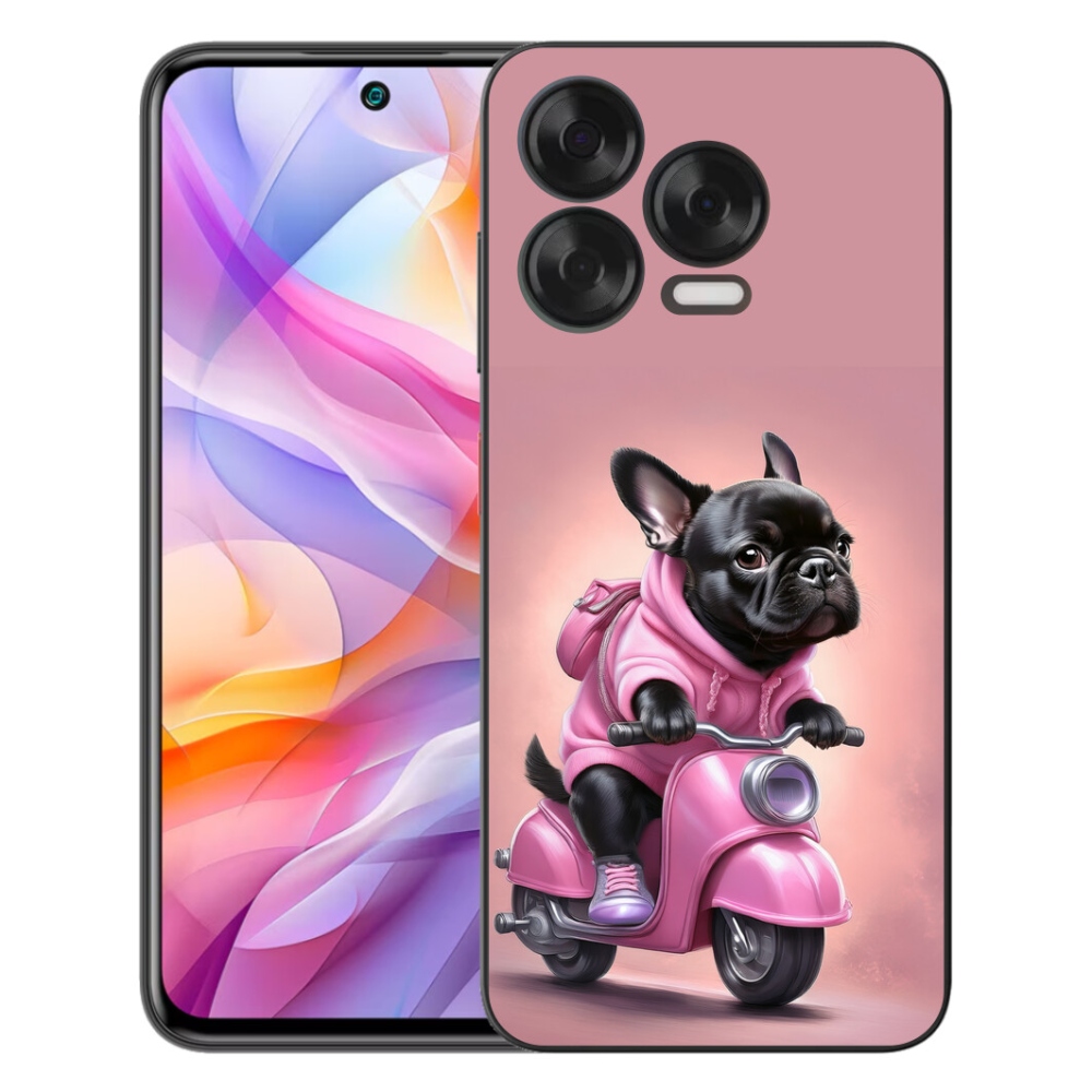 mmCase gél tok a ZTE Blade V70 Vita-hoz – francia buldog robogón