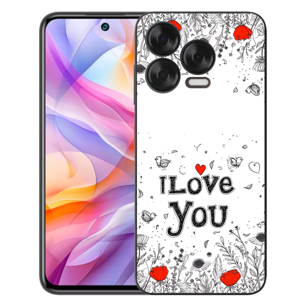 mmCase gél tok a ZTE Blade V70 Vita-hoz – „I love you” fehér háttérrel