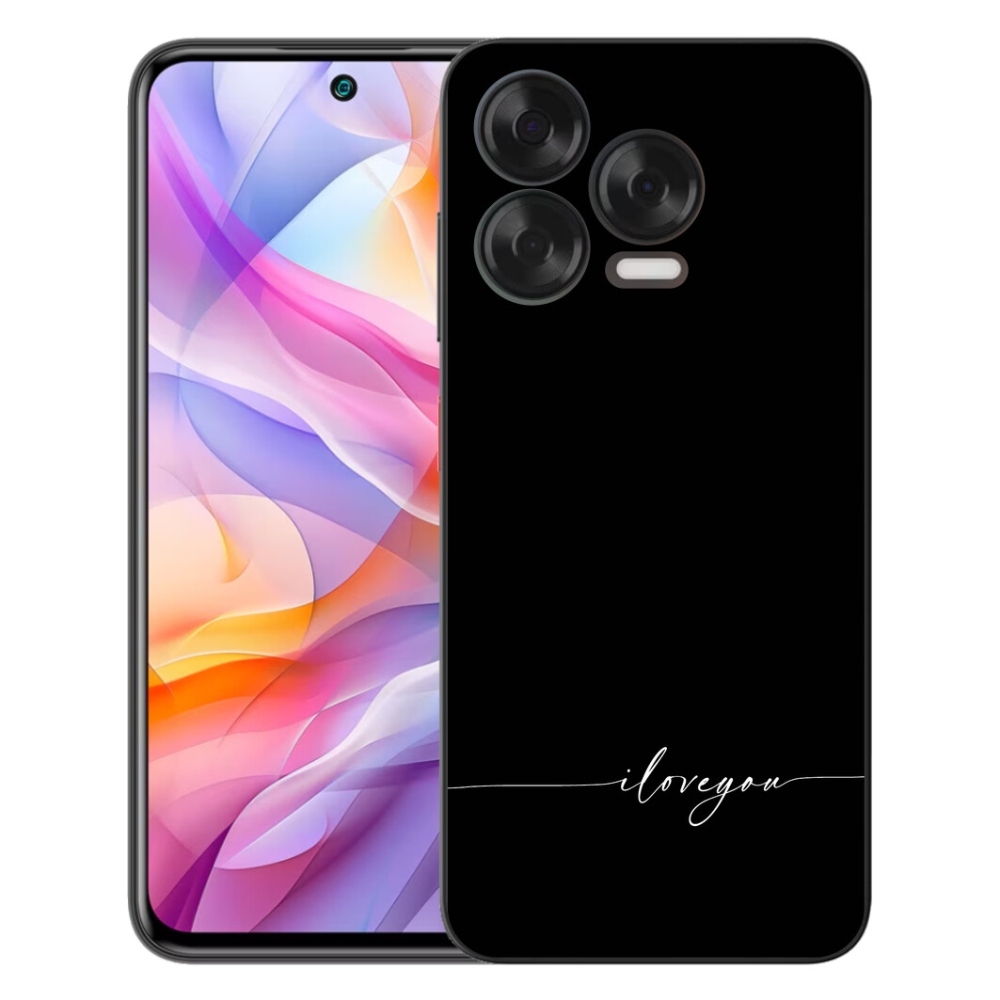mmCase géltok a ZTE Blade V70 Vita-hoz – „I love you” fekete háttérrel