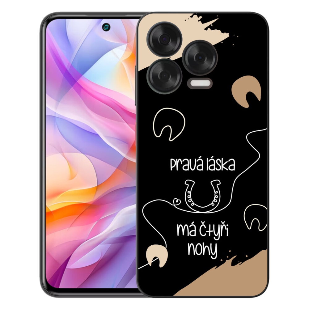 mmCase gél tok a ZTE Blade V70 Vita-hoz – ló motívum, fekete háttér