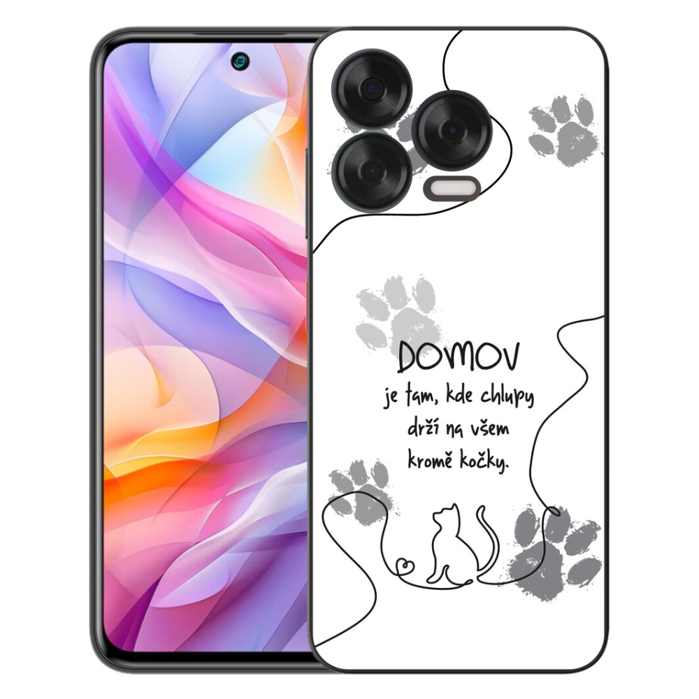 mmCase gél tok a ZTE Blade V70 Vita készülékhez – macskás motívum, fehér háttér