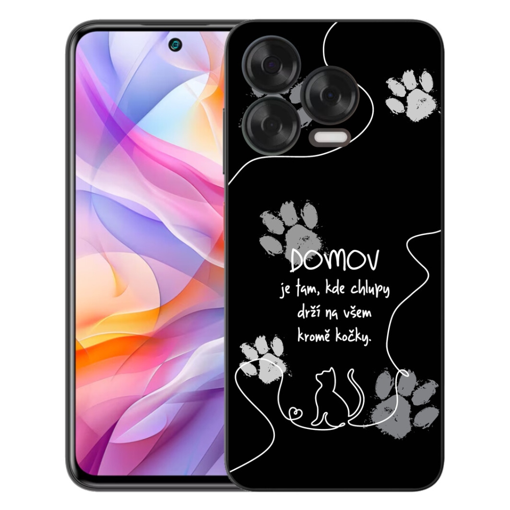 mmCase gél tok a ZTE Blade V70 Vita készülékhez – macskás motívum, fekete háttér