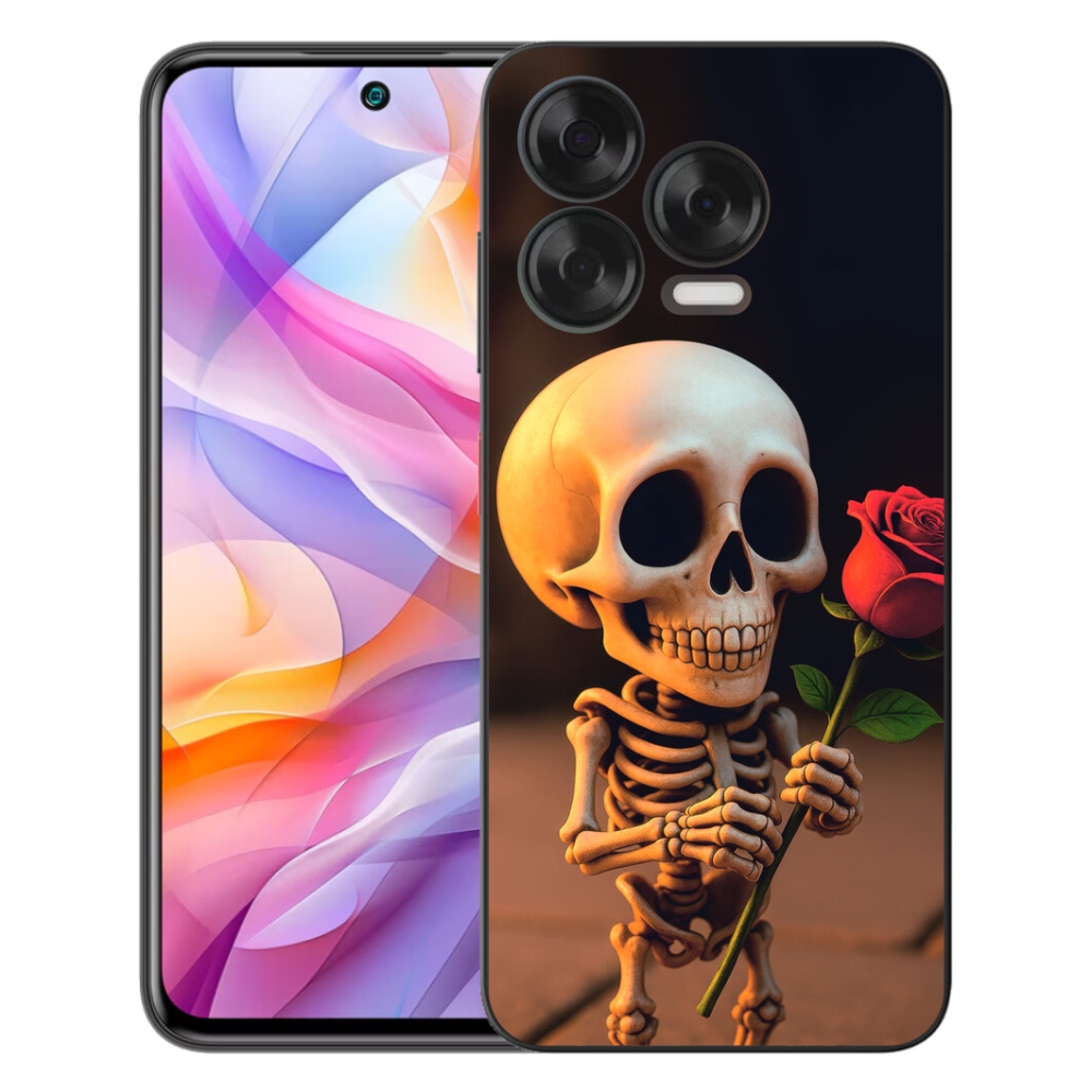 mmCase géltok a ZTE Blade V70 Vita-hoz – csontváz rózsával