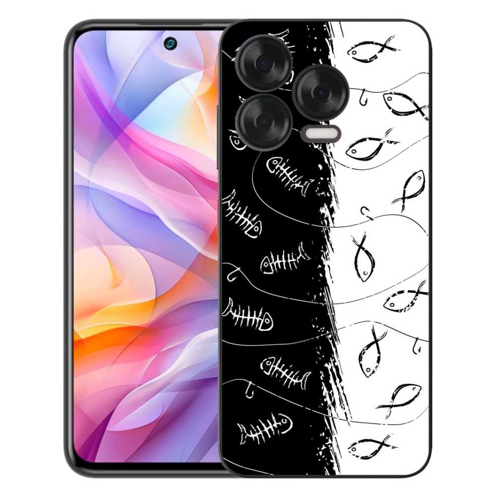 mmCase gél tok a ZTE Blade V70 Vita-hoz – csontvázak és halak