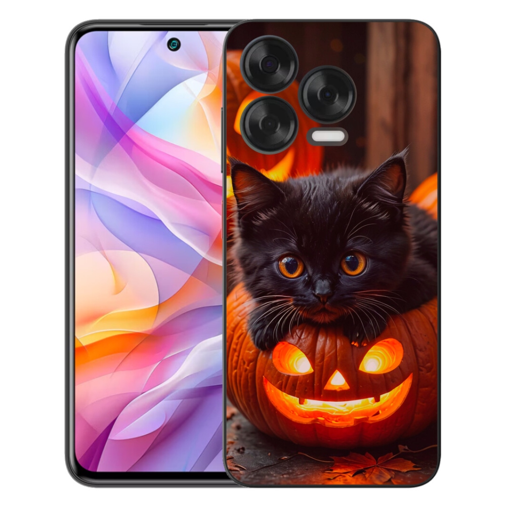 mmCase gél tok a ZTE Blade V70 Vita-hoz – cica és sütőtök