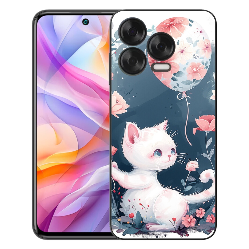 mmCase gél tok a ZTE Blade V70 Vita-hoz – cica léggömbbel