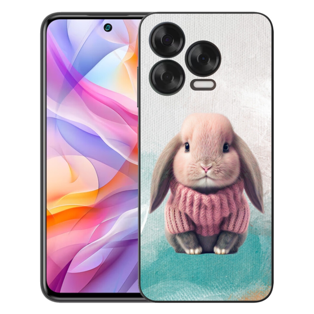 mmCase gélhuzat a ZTE Blade V70 Vita-hoz – pulóveres nyuszi