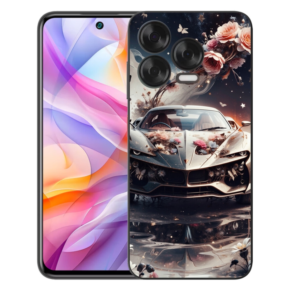 mmCase gél tok a ZTE Blade V70 Vita-hoz – virágmintás sportautó