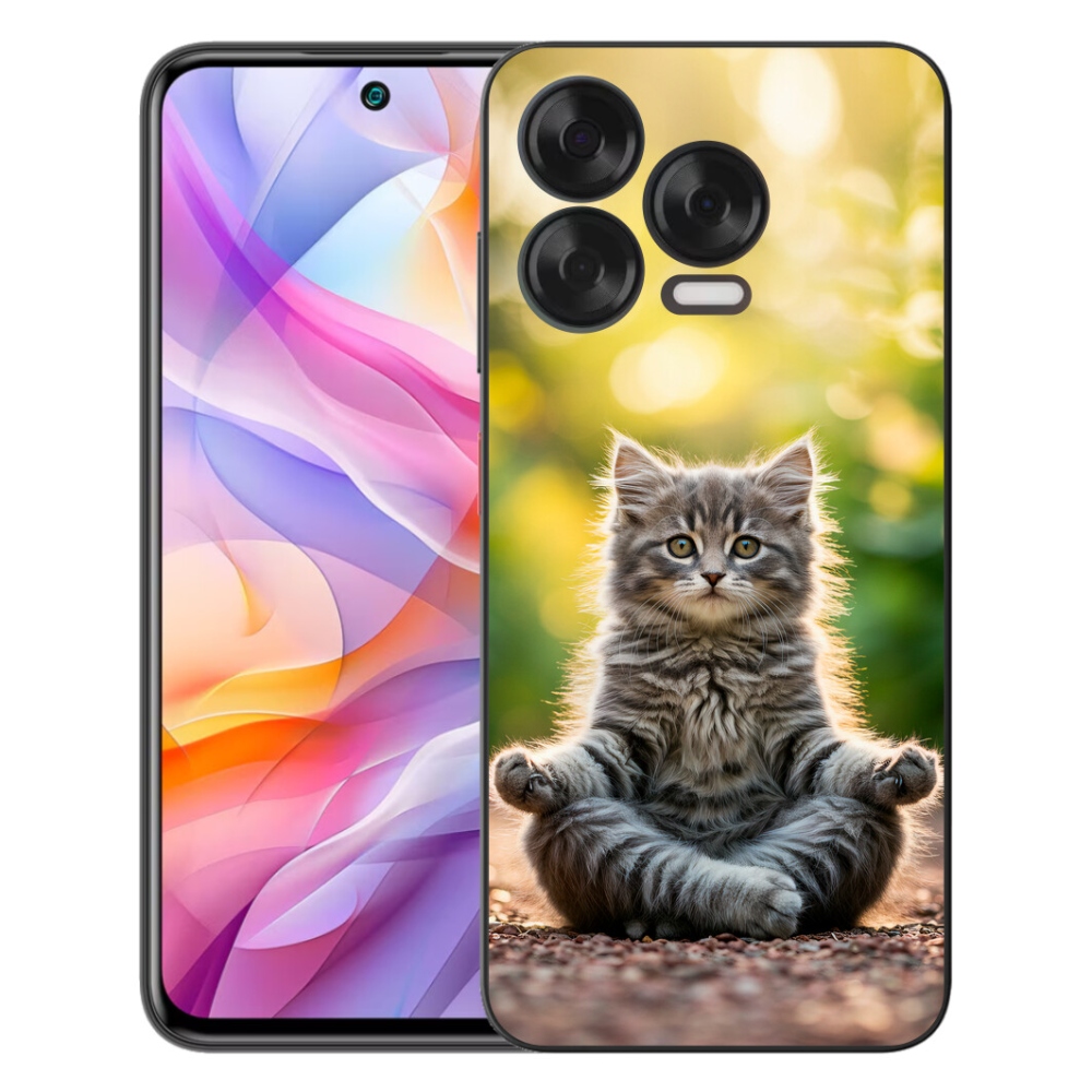 mmCase gélhuzat a ZTE Blade V70 Vita-hoz – meditáló cica