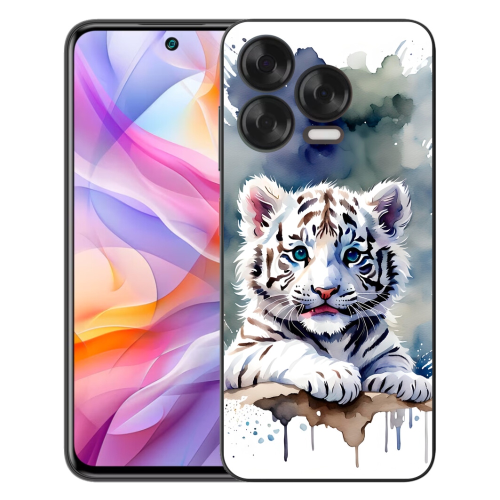 mmCase gél tok a ZTE Blade V70 Vita-hoz – fehér tigris kölyök