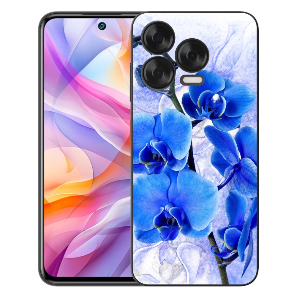 mmCase gél tok a ZTE Blade V70 Vita készülékhez – kék virágok
