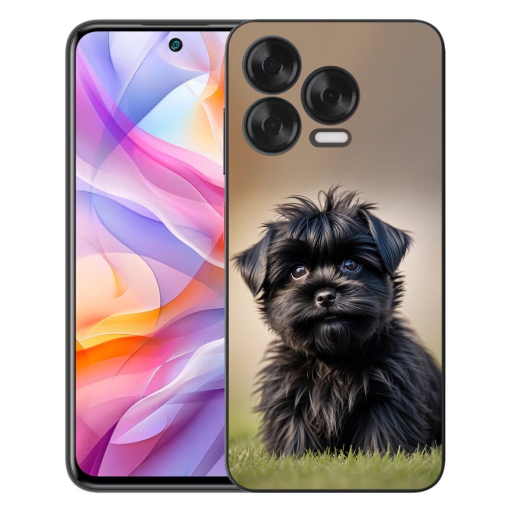mmCase gél tok a ZTE Blade V70 Vita-hoz – aranyos fekete kutyus