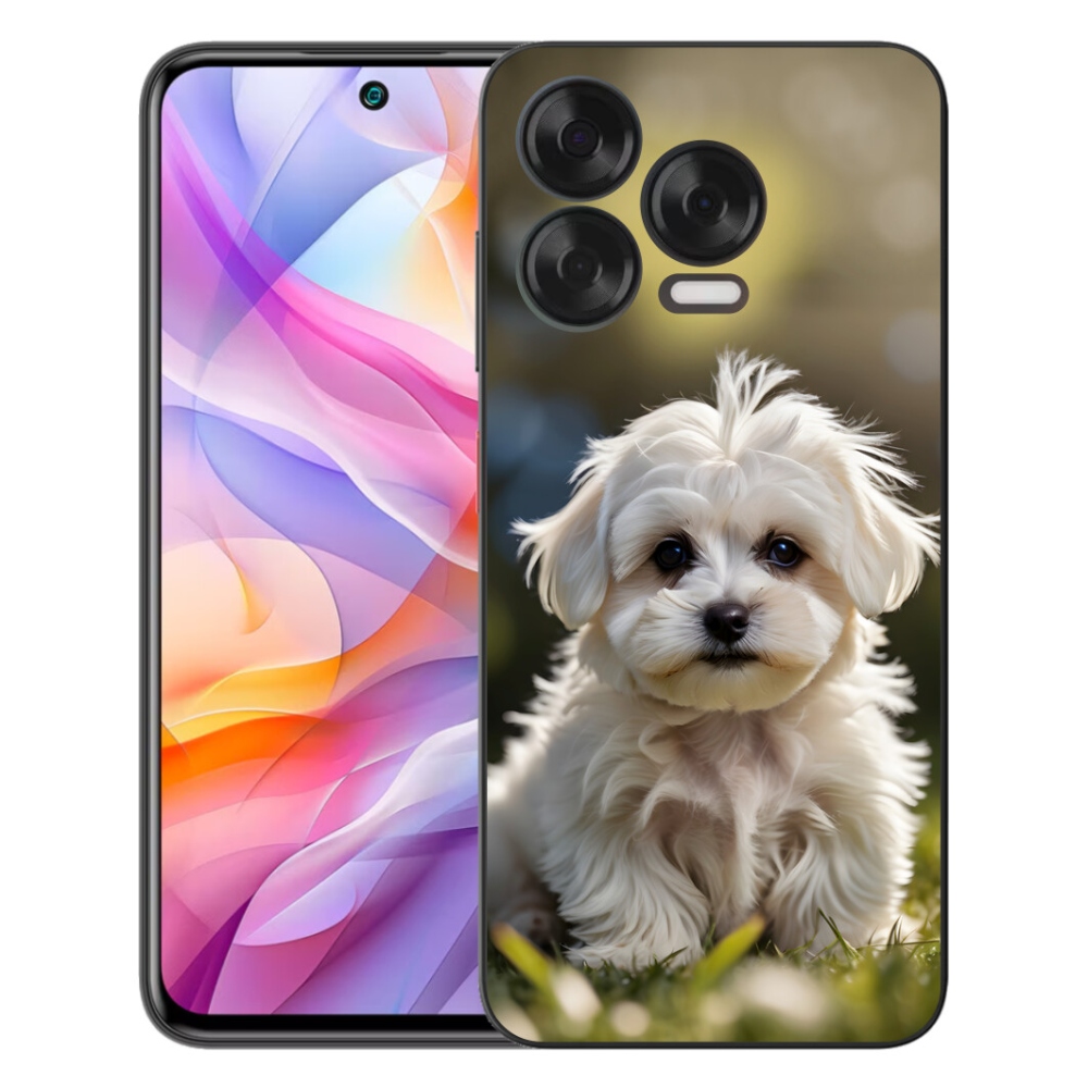 mmCase gél tok a ZTE Blade V70 Vita-hoz – aranyos máltai kutyus