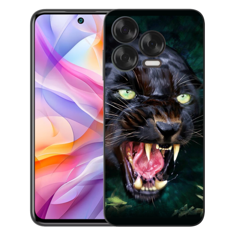 mmCase gélhuzat a ZTE Blade V70 Vita-hoz – dühös fekete párduc