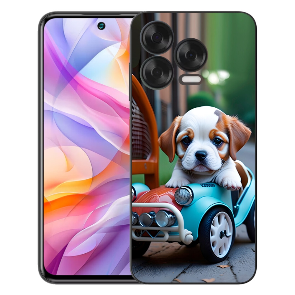 mmCase géltok a ZTE Blade V70 Vita-hoz – kiskutya retro autóban